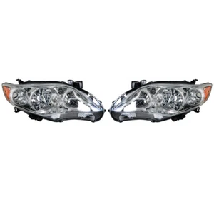 Silscvtt For 2011 2012 2013 Toyota Corolla Projector Headlight Chrome Left+Right - Foto 1 di 15