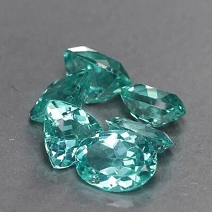 Video 3.16cts Madagascar Natural Apatite Vivid Paraiba Blue Green 6 Pcs GM1534 - Picture 1 of 2