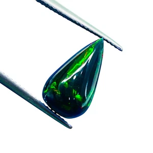 3,16 kt natürlicher äthiopischer schwarzer Opal 15 x 8 mm Birne Top Qualität loser Edelstein - Bild 1 von 10