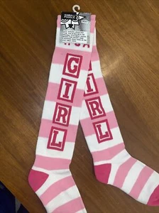 IT A GIRL Socks by Gumball Poodle, Retro Knee High Tube Socks - Picture 1 of 5