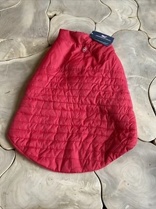 Vineyard Vines Pet Dog Puffer Vest Jacket Size Extra Large Red Zip Up Fleece - Picture 1 of 3