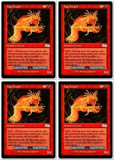 4x VUG LIZARD magic URZA'S SAGA 3/4 RED CREATURE UNC MTG MINT PLAYSET CARD LOT