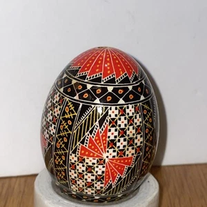 Real Hand Blown & Hand Painted Chicken Egg Eastern European (JV) - Picture 1 of 12