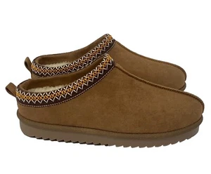 NEU braun bestickt Slipper Bootie Schuh Sherpa Futter Slipper Azteken 7 - Bild 1 von 12