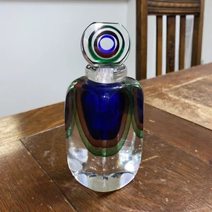 VINTAGE D BALL MURANO ITALIAN ART GLASS PERFUME BOTTLE SIGNED - Picture 1 of 6