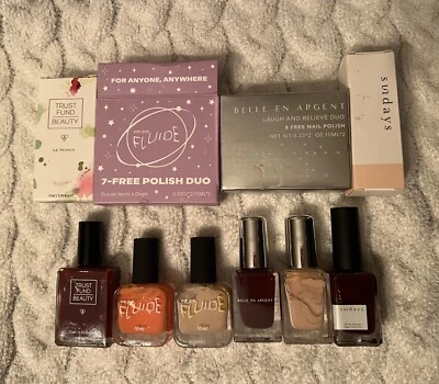 Lote de esmalte de uñas Belle En Argent Beauty/We Are Fluide/Sundays/Belle En Argent nuevo con caja Foto 1 de 4
