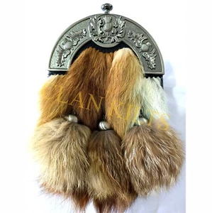 Schottische handgefertigte Rotfuchshaar Sporran Distel Design Mantel für Männer - Bild 1 von 2