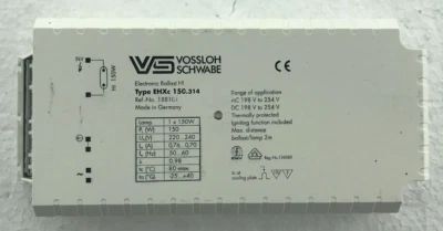VS Vossloh Schwabe EHXc 150.314 150 Watt Open terminal Metal Halide Ballast Y2