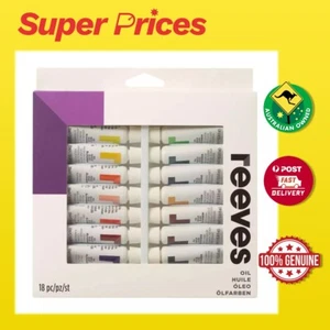 Reeves 18 x 12ml Colour Oil Paint Set◉Student & Artist◉Pigmented◉Blending Glazin - Picture 1 of 5