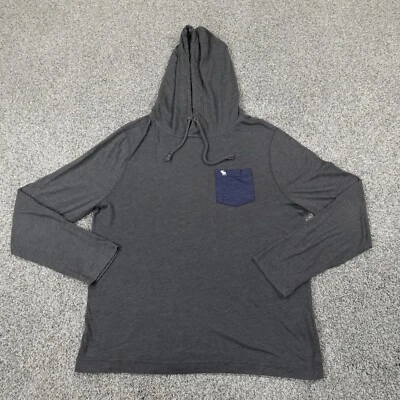Abercrombie Fitch Sweater Mens Extra Large Gray Blue Muscle Sweatshirt Hoodie - Image 1 of 4