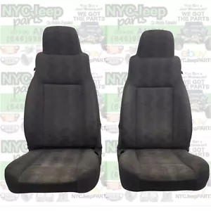 Jeep TJ Wrangler Slate Dark Gray CLOTH Front Seats 2003-2006 Pair SEAT - Picture 1 of 24