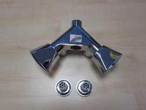 Doppelventil Waschgeräte 1/2" Anschluss AG / IG Geräteventil mit Zusatzanschluss - Bild 1 von 3