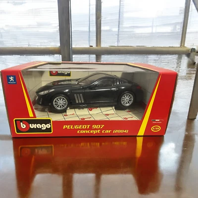 BURAGO DIAMOND  1:18 Voiture Peugeot 907 concept car 2004 noir - Photo 1/4