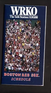1991 Boston Red Sox Pocket Schedule WRKO Lil Peach - Picture 1 of 2