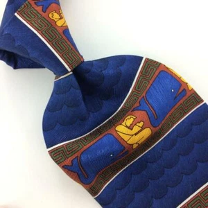 EAGLES WINGS TIE Christianity Faith Pray BLUE Gold Silk Necktie Ties I11-493 New - Picture 1 of 3
