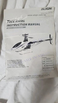 Align TRex 450XL  CCPM RC  3D RC Helicopter manual - Image 1 of 2