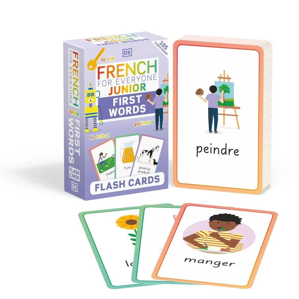 French for Everyone Junior First Words Flash Cards by DK Cards Book - Image 1 of 1