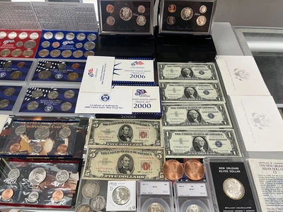 Estate Sale Coins ~ Auction Lot Silver, Bullion, ,Collection GET ALL #8jk - Image 1 of 4