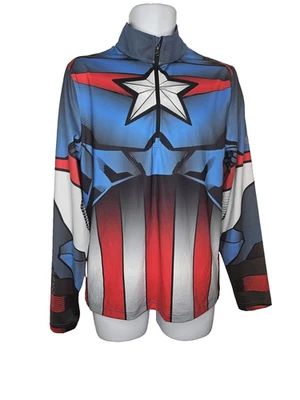 Marvel Spyder Captain America Compression Shirt Men M Long Sleeve Base Layer - Image 1 of 4
