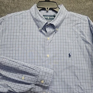 Polo Ralph Lauren Custom Fit Button Down Hemd blau kariert Größe XXL - Bild 1 von 9