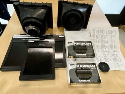 Travelwide 4x5 Camera’s Schneider 90mm F6.8 & 65mm Pinhole Camera+Exp Film/Backs - Bild 1 von 4