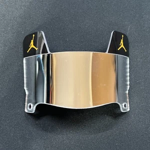 Michigan Wolverines - Silver Chrome Mini Football Helmet Visor With Black Clips2 - Picture 1 of 2