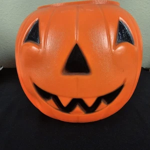 Halloween Pumpkin Blow Mold Candy  Carolina  Enterprises INC. 1980 7 Inch  - Picture 1 of 11