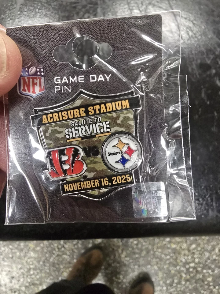 Pin Cincinnati Bengals VS Pittsburgh Steelers Día del Juego 16/11/2025 NUEVO Foto 1 de 1