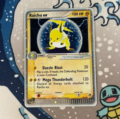 Raichu ex 98/100 Ultra Rare Holo EX Sandstorm Pokemon Card Vintage 2003 LP - Image 1 of 4