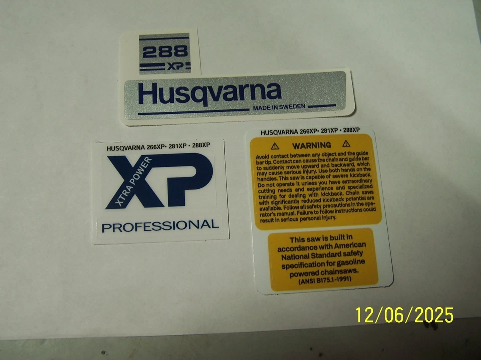 Juego de calcomanías Husqvarna modelo 288XP Early 5 piezas Foto 1 de 1