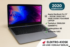 💻 Apple MacBook Pro 13” – A2338 | 2020 | M1  | 16GB | 512GB | TOUCHBAR LAPTOP - Bild 1 von 20