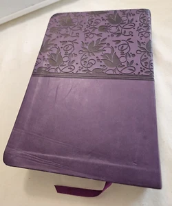 Holy Bible Purple Soft Leather Red Letter Book Holman - Picture 1 of 11