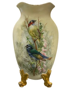Unique Beautiful Antique MR (Martial Redon)-France Birds Vase (1900) - Picture 1 of 7