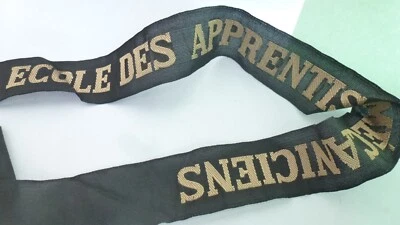 Ruban légendé ECOLE des APPRENTIS MECANICIENS - Insigne Bonnet Bachi Marine - Photo 1/3