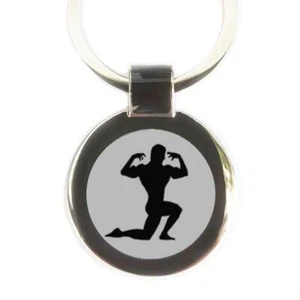 Bodybuilding Gravur Schlüsselanhänger bodybuilding Fotogravur  + gratis Gravur - Bild 1 von 3