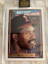 2022 Signatures: Topps 1991 Gold 1/1 Dave Winfield Autograph Mint - Encased