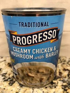 4 CANS Progresso Traditional Creamy Chicken & Mushroom with Barley Soup 18.5 oz - Picture 1 of 6