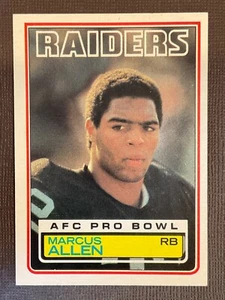 Marcus Allen 1983 Topps Rookie Football Card #294 Los Angles Raiders HOF NM - Picture 1 of 2