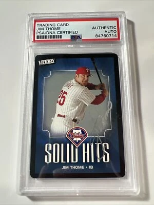 2003 Victory Jim Thome Auto Autograph Signed Card PSA HOF - Image 1 of 2
