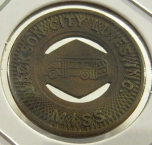 1939 Jackson City Lines Inc. Jackson, MS Transit Bus Token - Mississippi Miss. - Picture 1 of 2