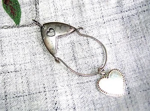 Vintage Estate ♡ Ciondolo Luv Filo Artigianale Convertibile Argento Sterling - Foto 1 di 9