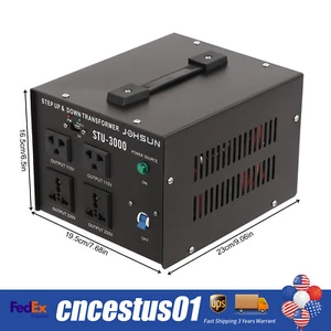Voltage Converter Transformer 3000W Heavy Duty 220V-110V 110V-220V Step Up/Down - Picture 1 of 12