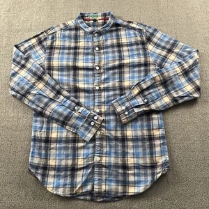 United Colors Of Benetton Shirt Adult Medium Plaid Button Up Slim Fit Flannel - Picture 1 of 15