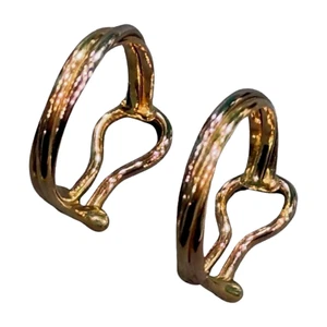 Cartier Trinity Hoop Clip-On Earrings 18K Tri Yellow Rose White Gold Used - Picture 1 of 7