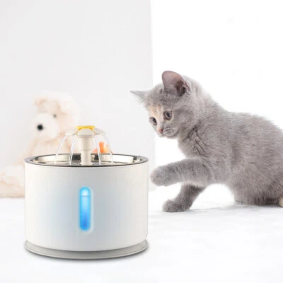 Fuente de agua eléctrica para mascotas de 2,4 L dispensador automático de agua para perros gatos Foto 1 de 4