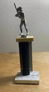 Vintage Mädchen Softball Trophäe Marmorsockel 14" wertvollster 1979-80 - Bild 1 von 6