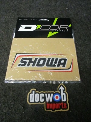 Set decalcomanie adesive grafiche forcella motocross SHOWA D'cor nero universale SH002