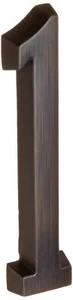 Distinctions 843255 House Adhesive Plaque Number 1 4" Aged Bronze - Picture 1 of 1