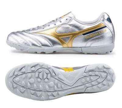 美津浓男式 Morelia II CLUB AS 防滑鞋 Galaxy 金色橄榄球钉鞋 P1GD251604 — 第 1/4 张图片