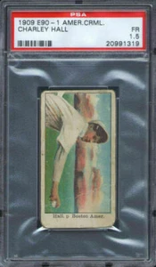 1909 E90-1 American Caramel Charley Hall PSA 1.5 Boston Red Sox - Picture 1 of 1